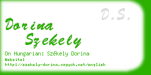 dorina szekely business card